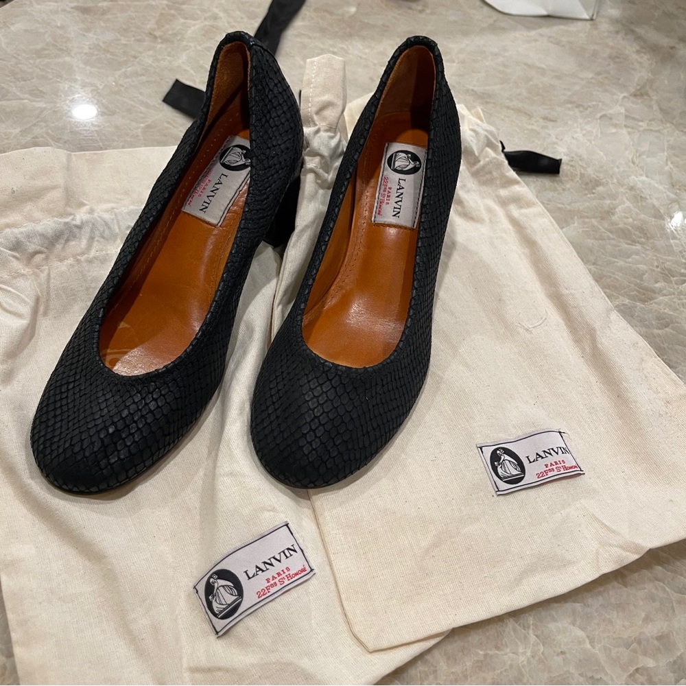 Lanvin black heels.